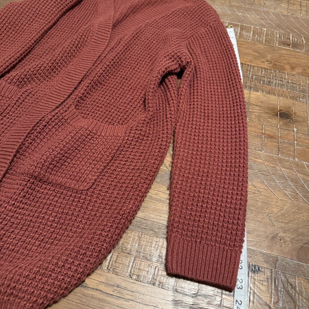 Emma’s Expressions Large Waffle Knit Open-Front Cardigan Sweater Pockets Comfy - Picture 10 of 10
